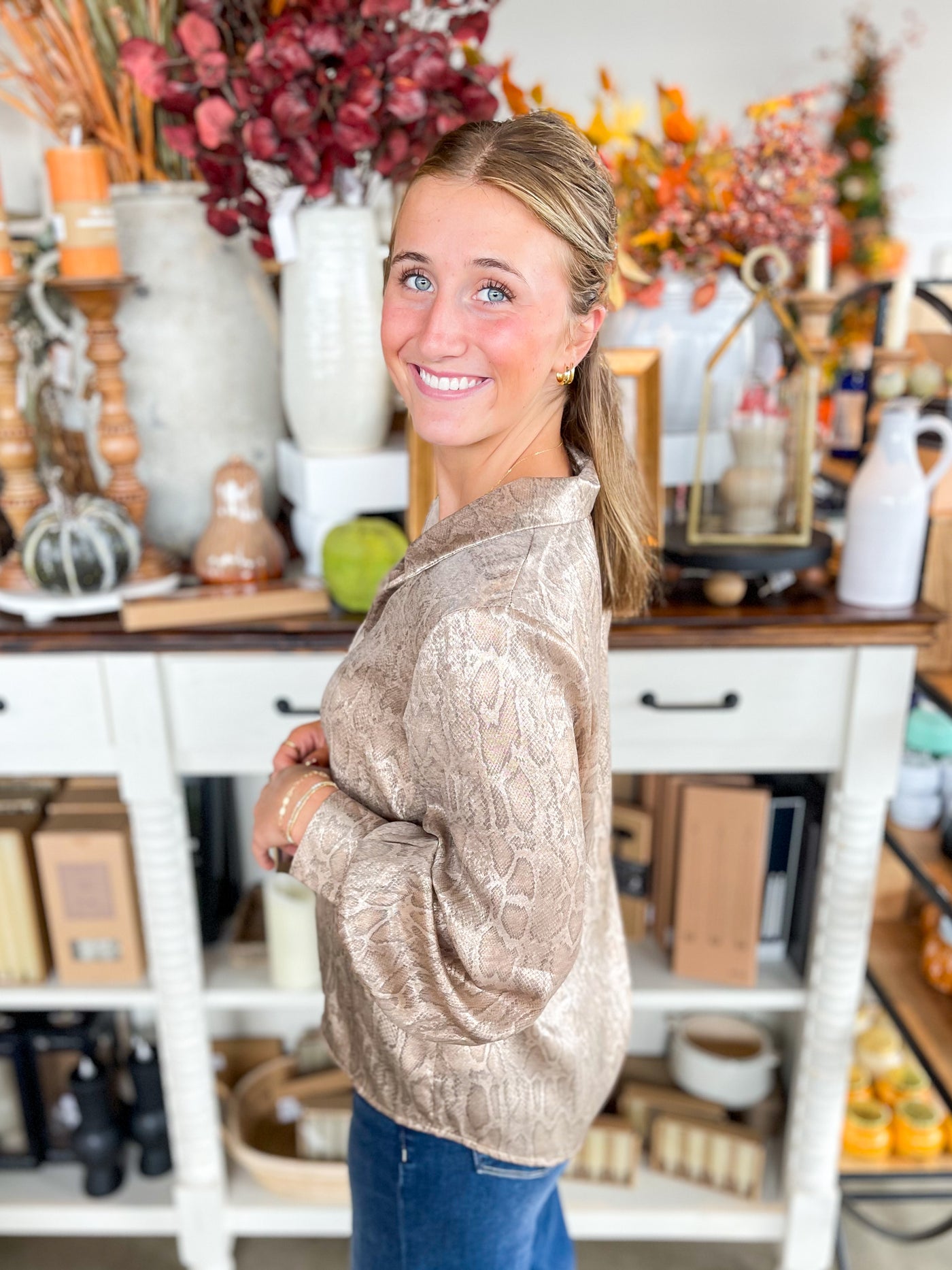 Taupe Sophia Blouse