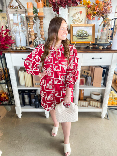 Jodifl Wine Mandi Dress