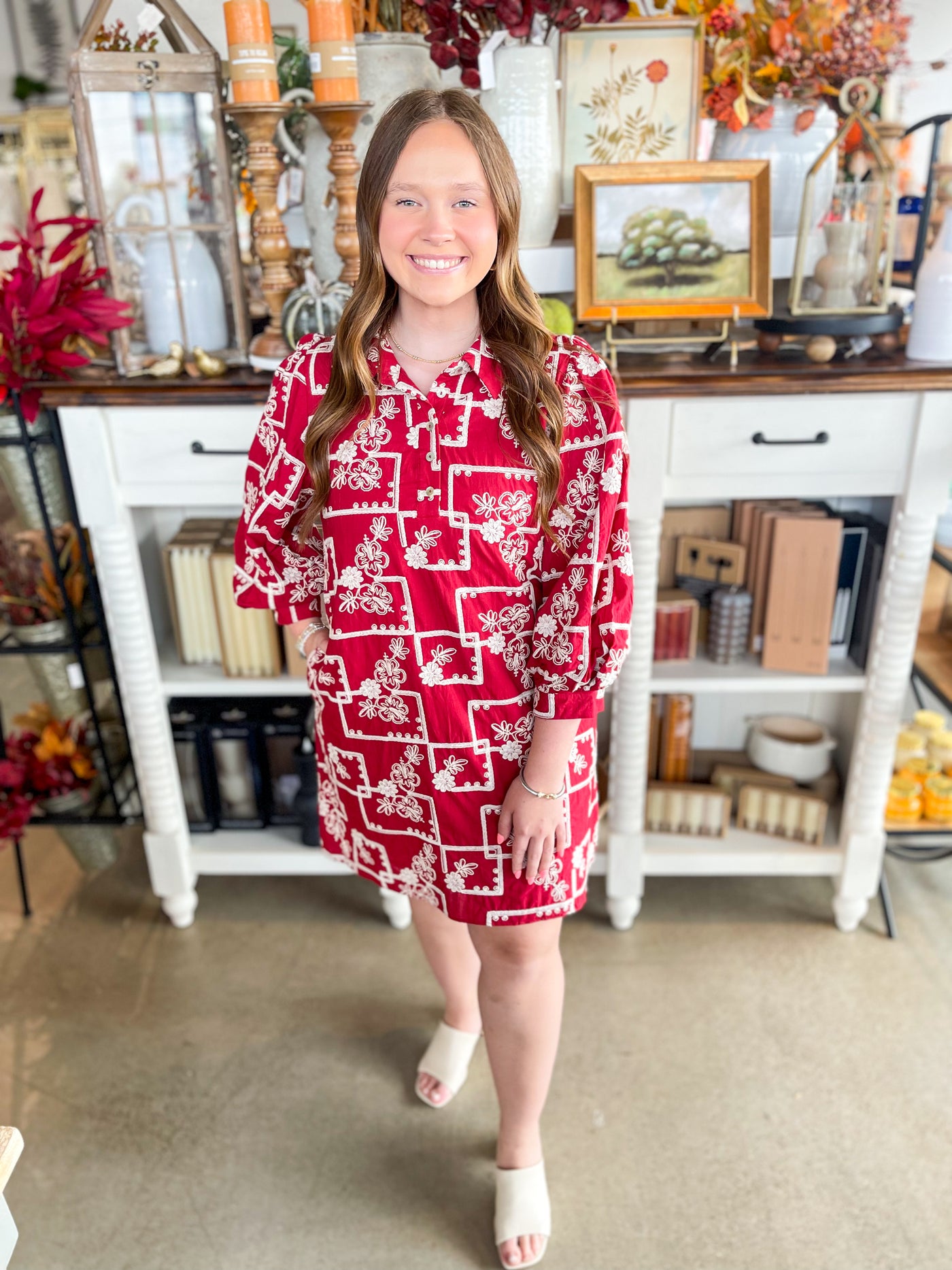 Jodifl Wine Mandi Dress