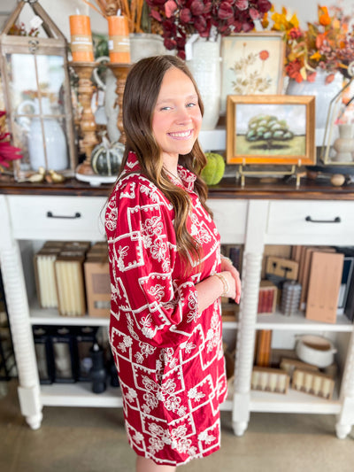 Jodifl Wine Mandi Dress