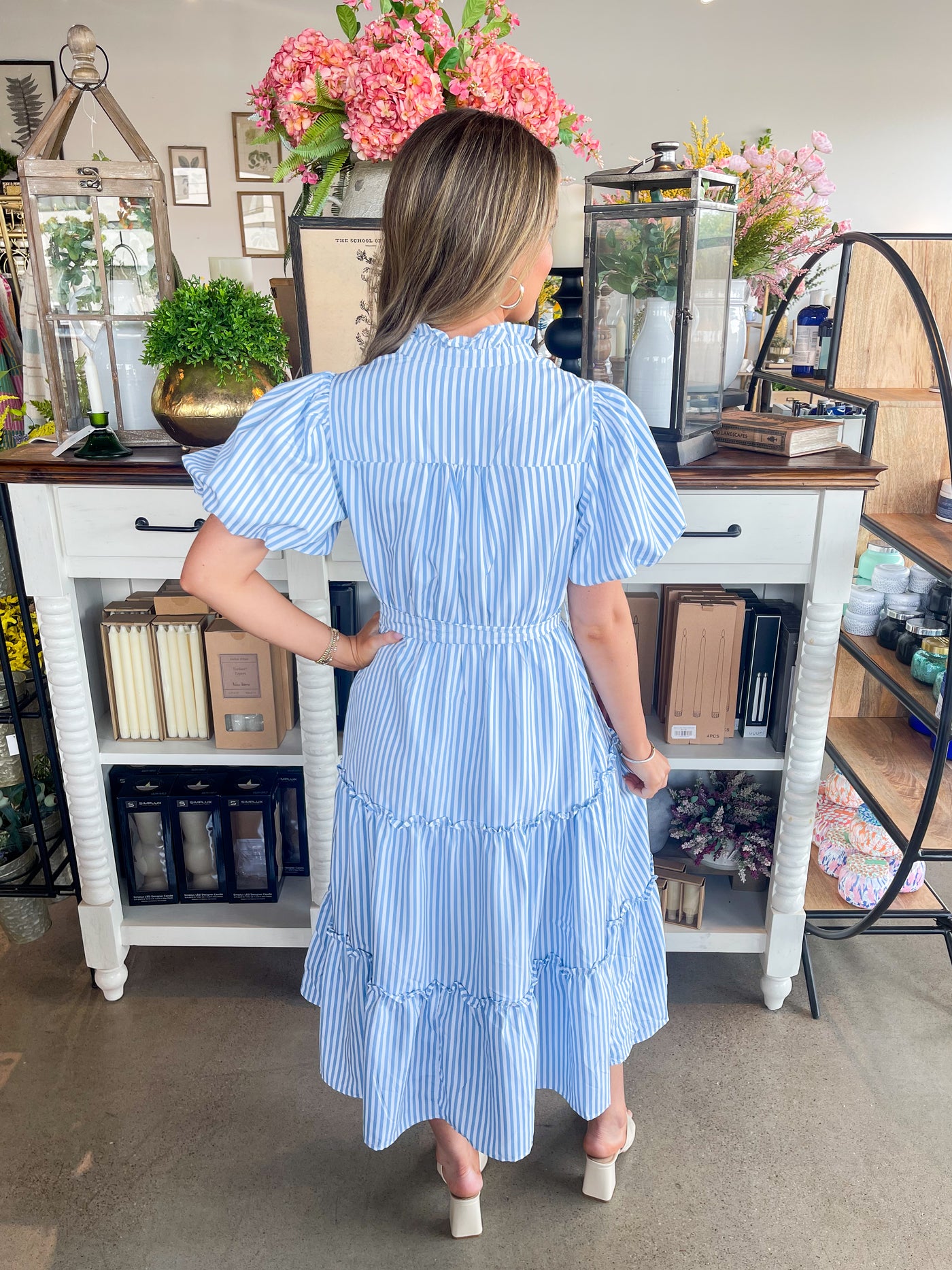 Sky Blue Stripe Marion Dress