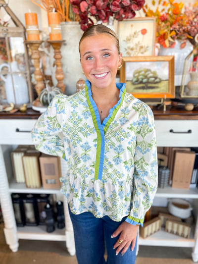 Jodifl Blue Vicki Top