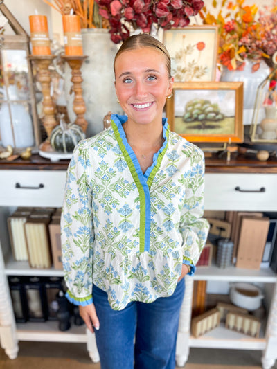 Jodifl Blue Vicki Top