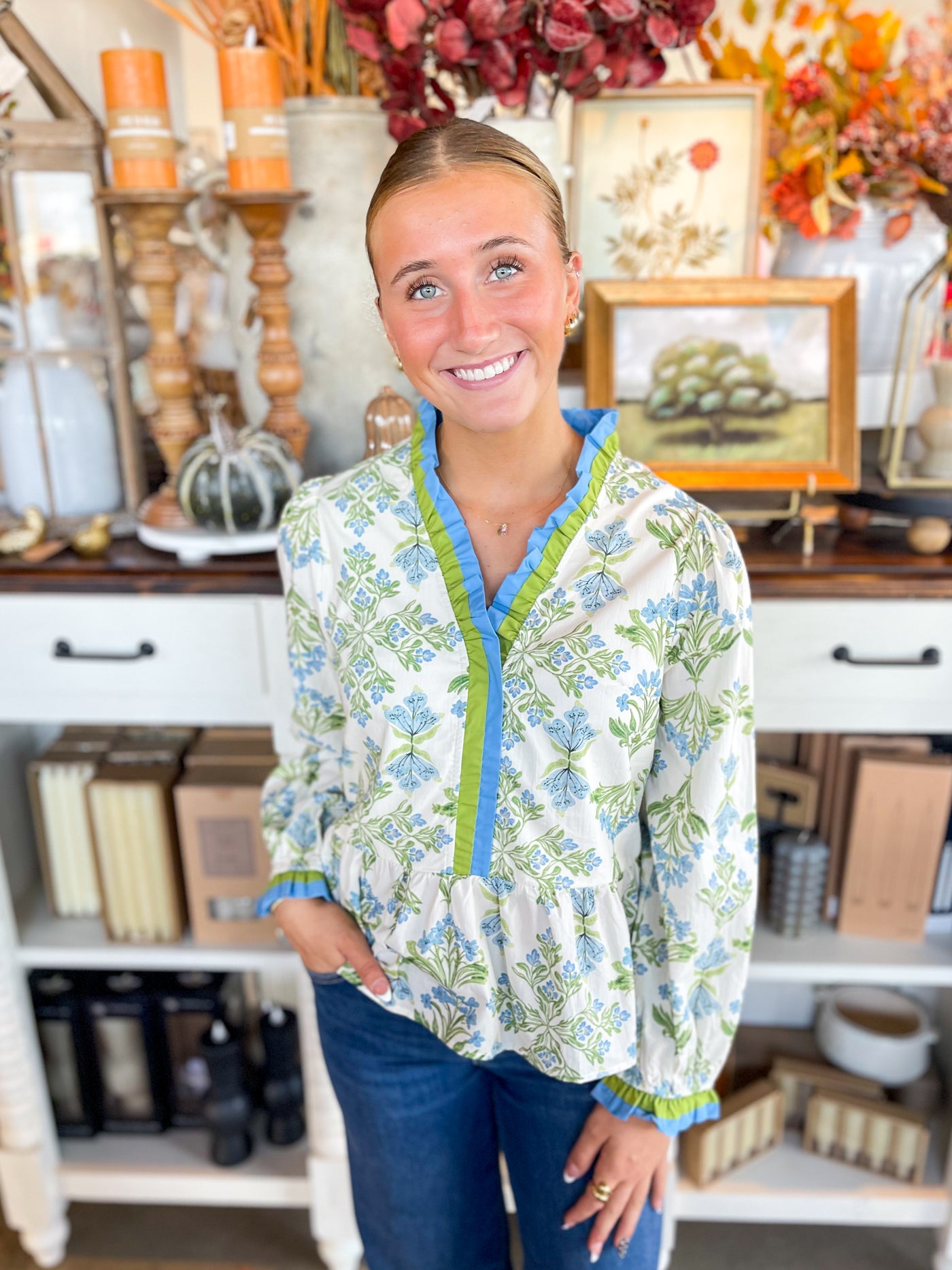 Jodifl Blue Vicki Top