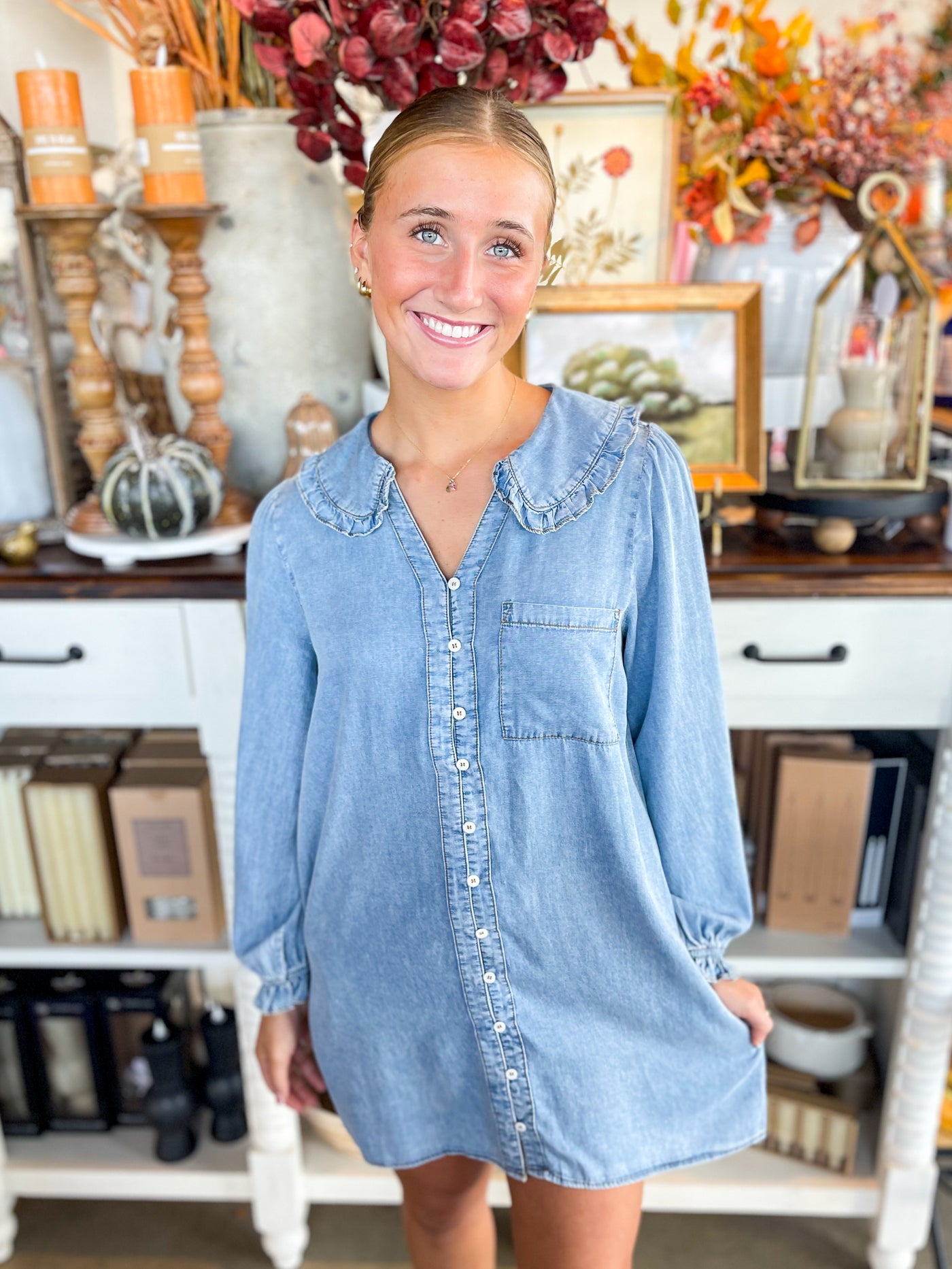 Stone + Wash Denim Dress