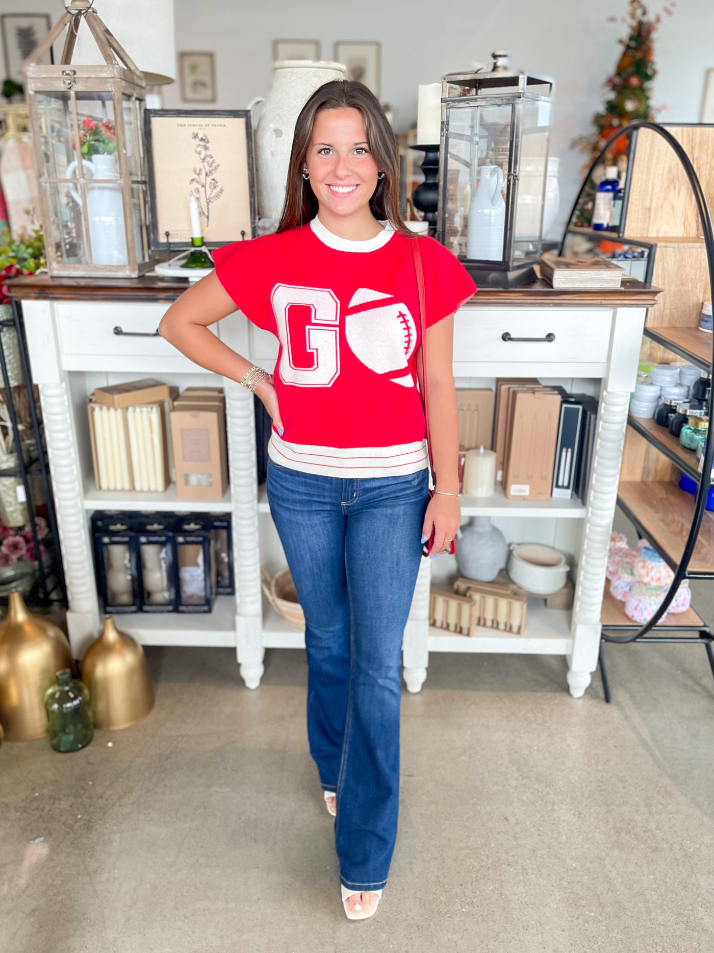 Go Red Football Sweater