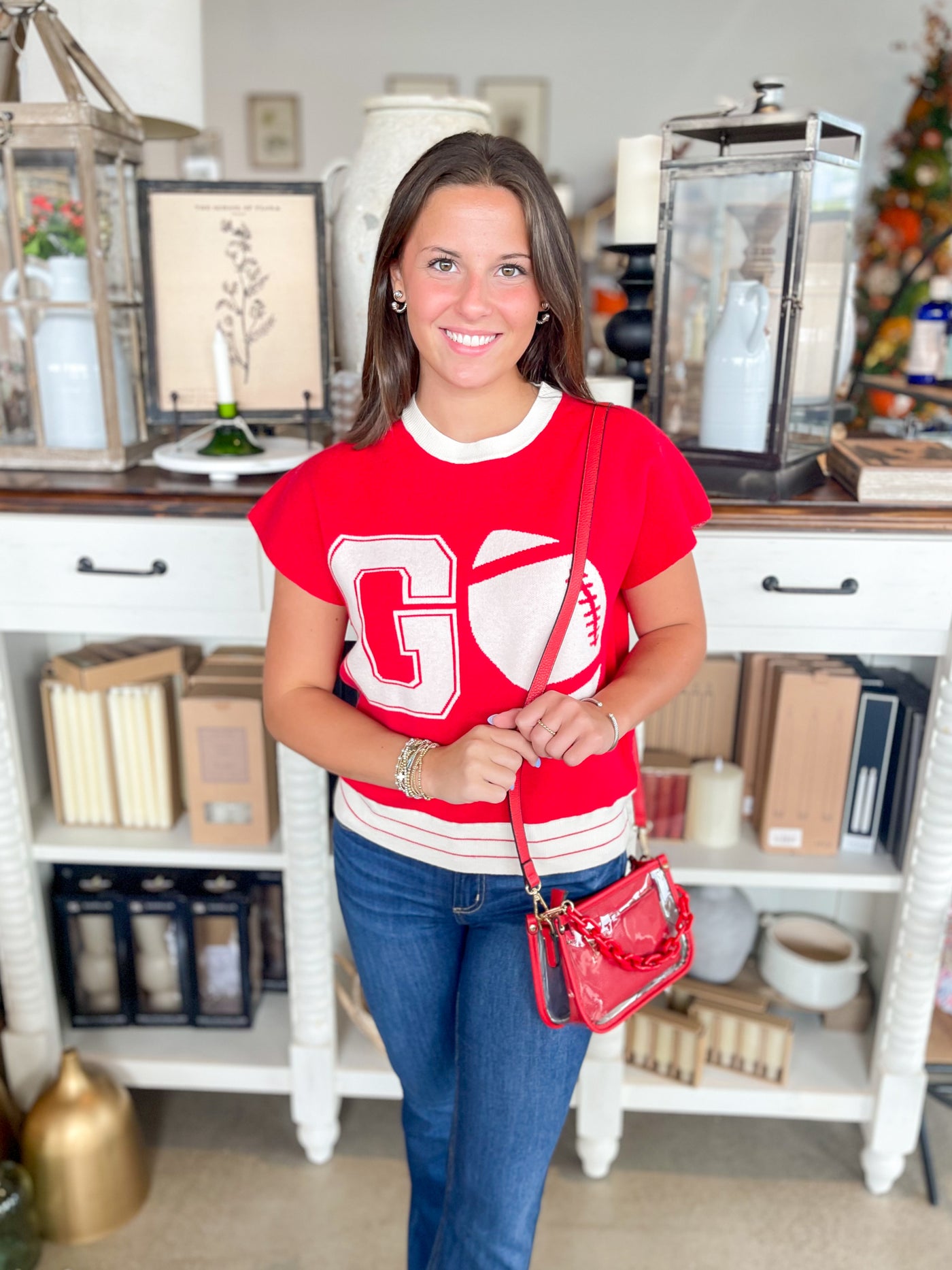 Go Red Football Sweater