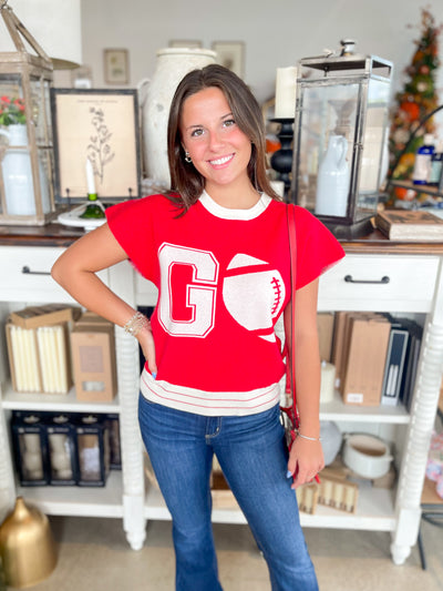 Go Red Football Sweater