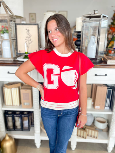Go Red Football Sweater