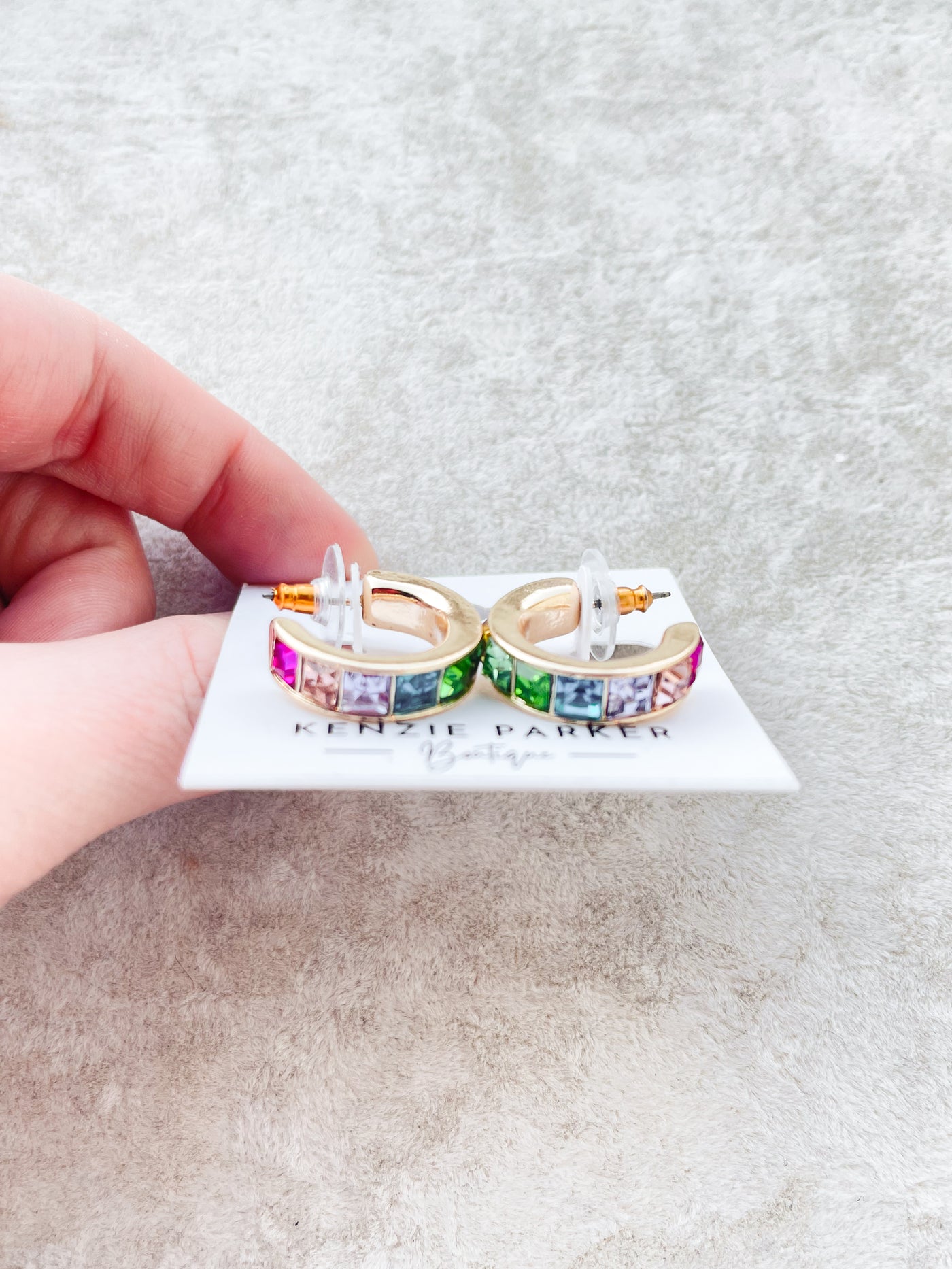 Harvey Multi Color Rhinestone Hoops