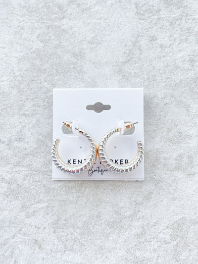 Oscar Layered & Textured Hoops