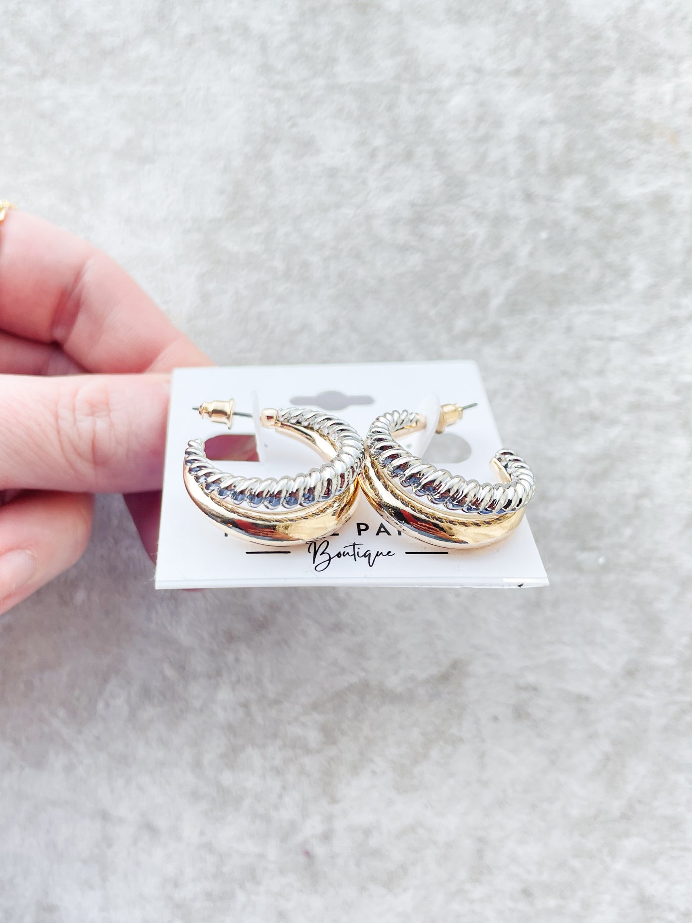 Oscar Layered & Textured Hoops