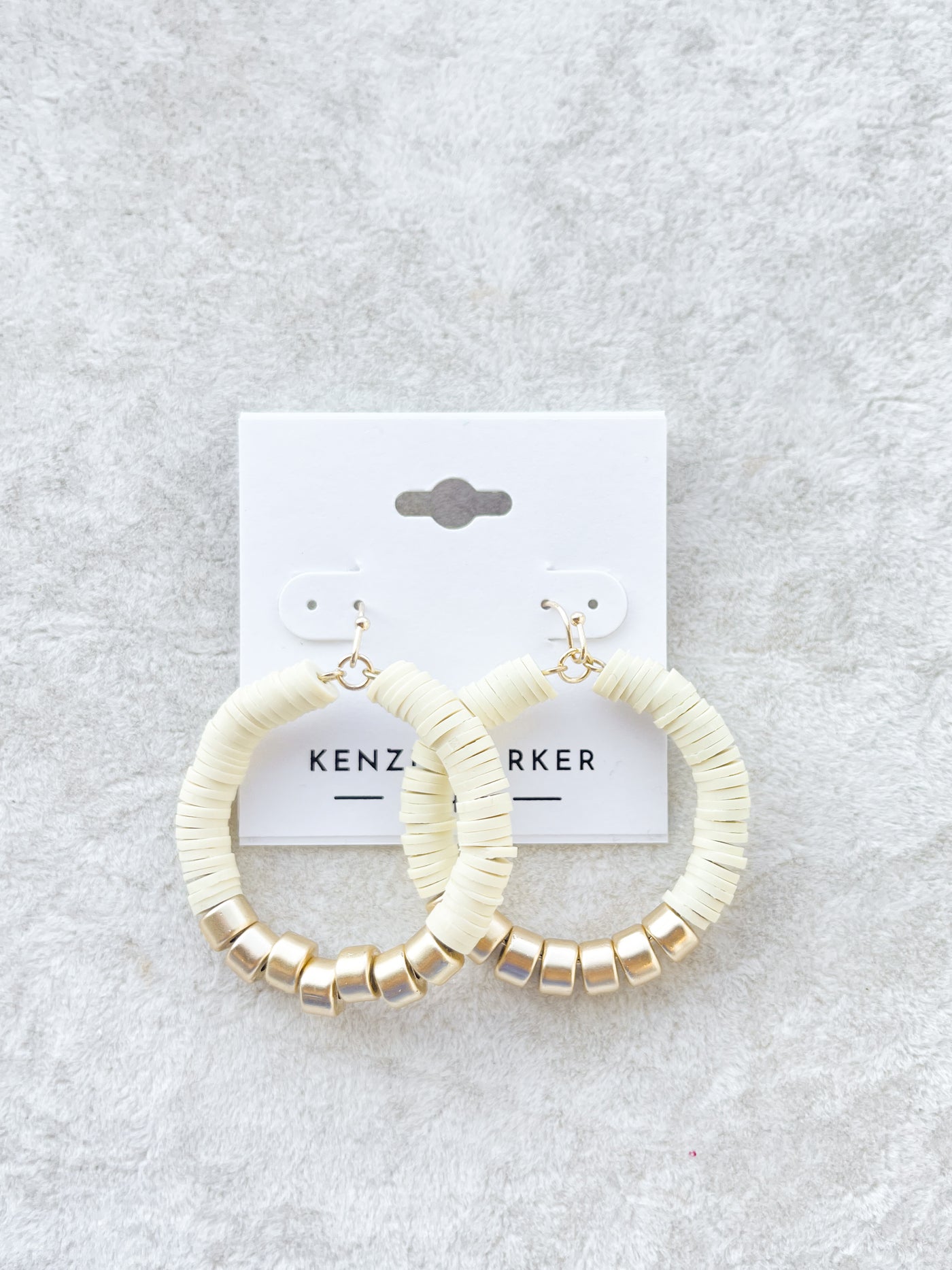 Jonas Rubber & Metal Beads Circle Earrings