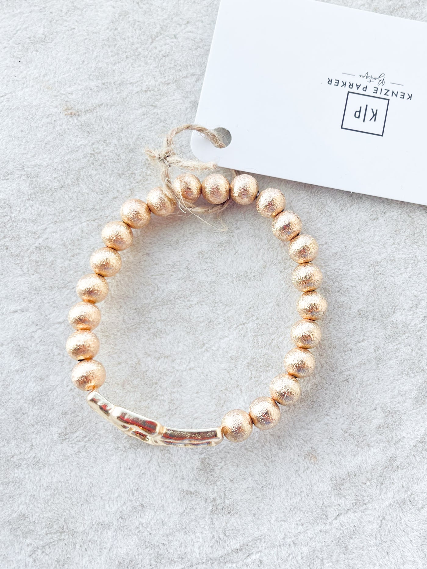 Kaison Cross&Textured Metal Ball Bracelet