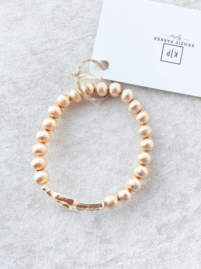 Kaison Cross&Textured Metal Ball Bracelet