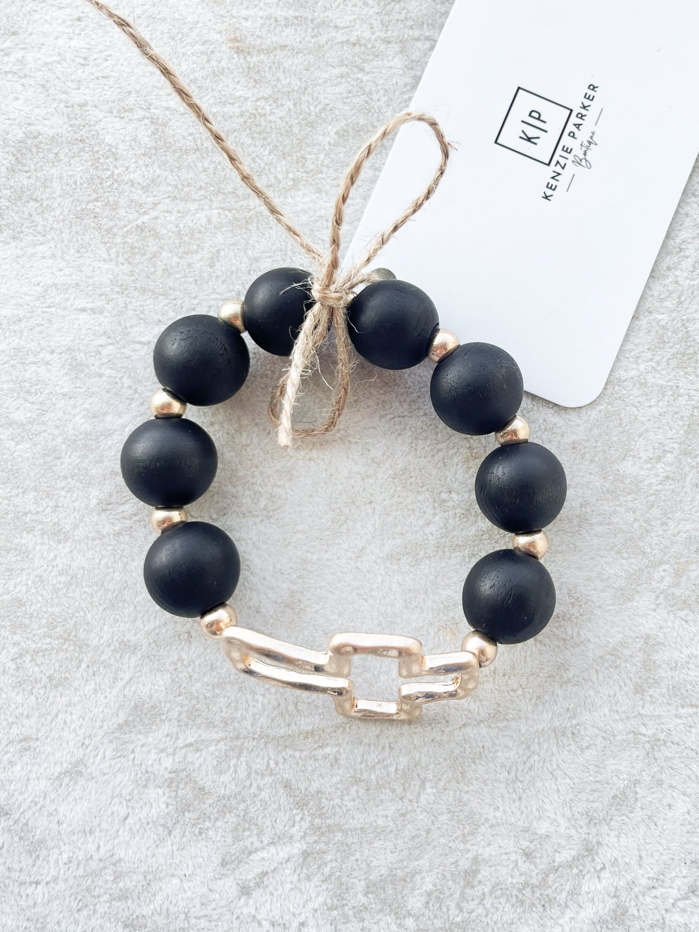 Baker Woodball&Metal Cross Bracelet