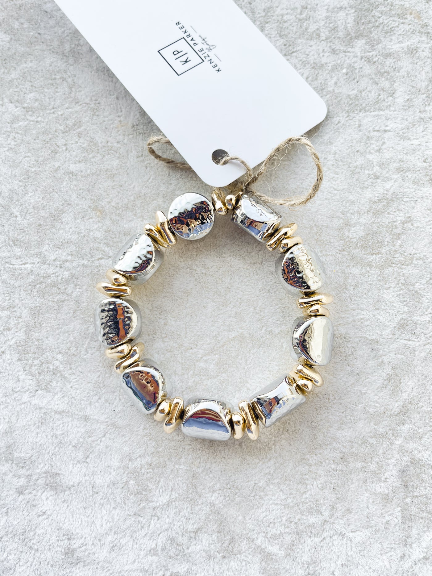 Textured Multi Two Tone Mix Bracelet