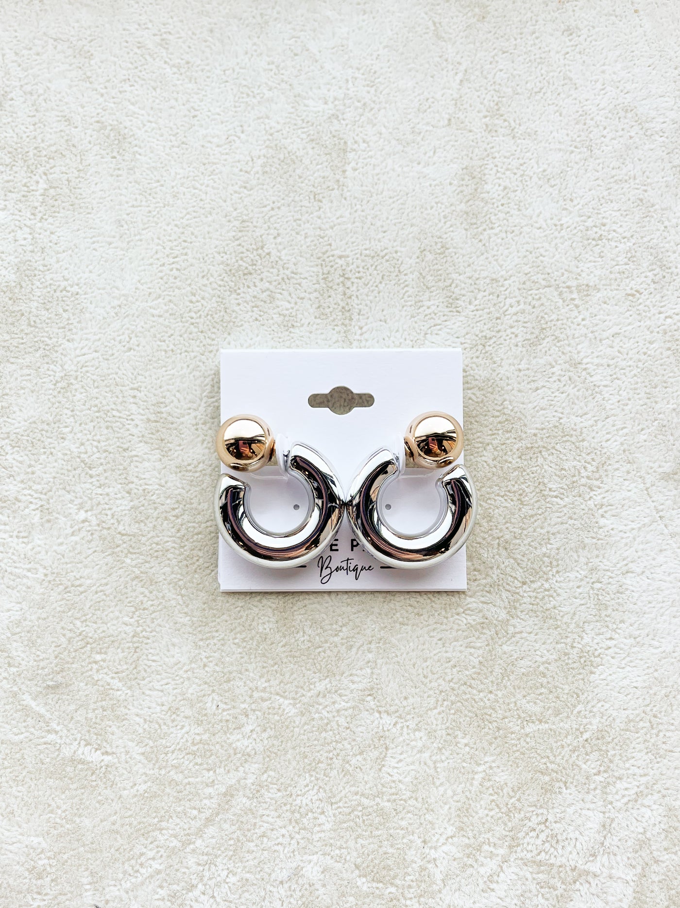 Lola 25mm Ball Accent Bold Metal Hoops