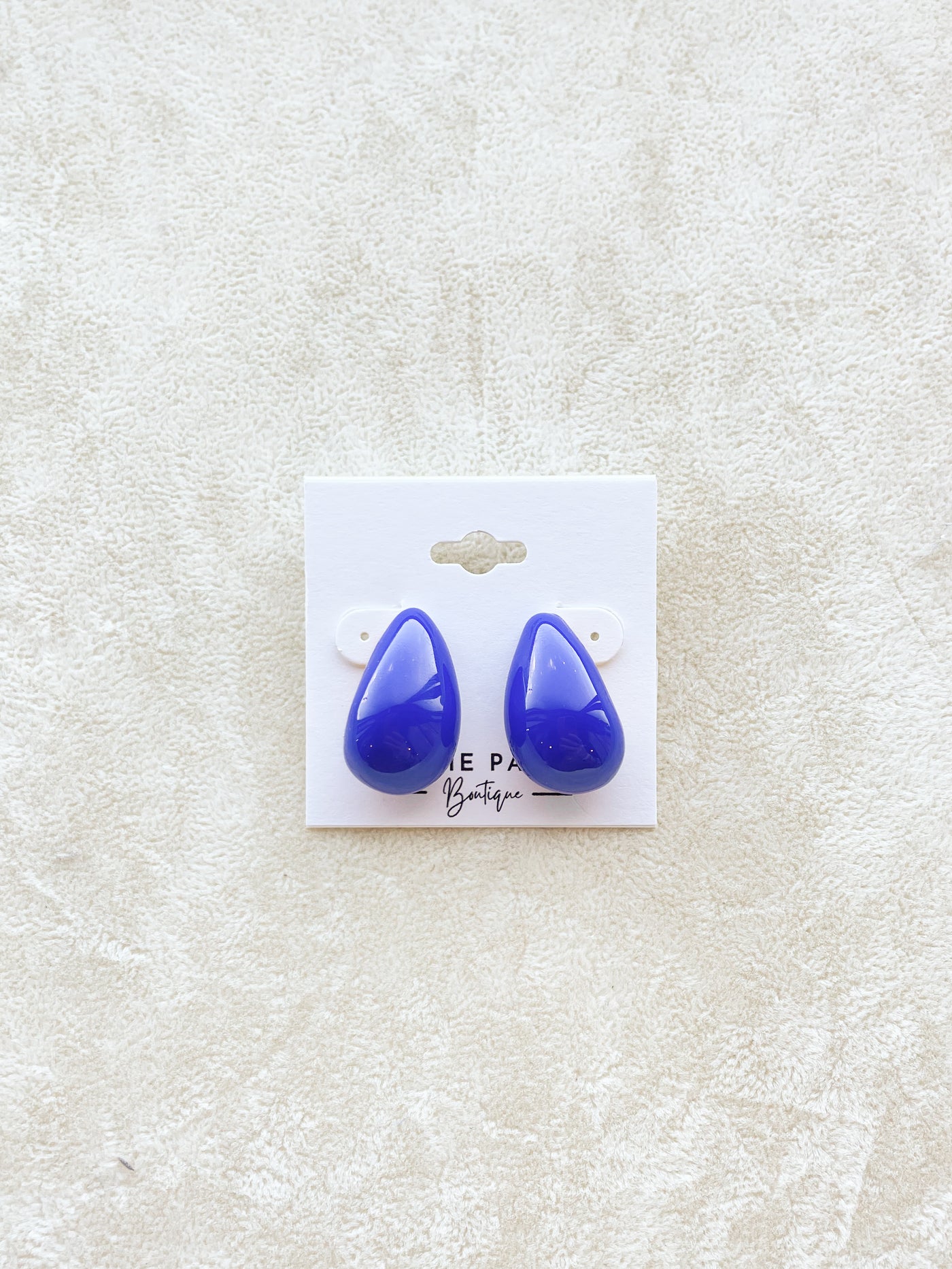 Epoxy Puffy Teardrop Earrings