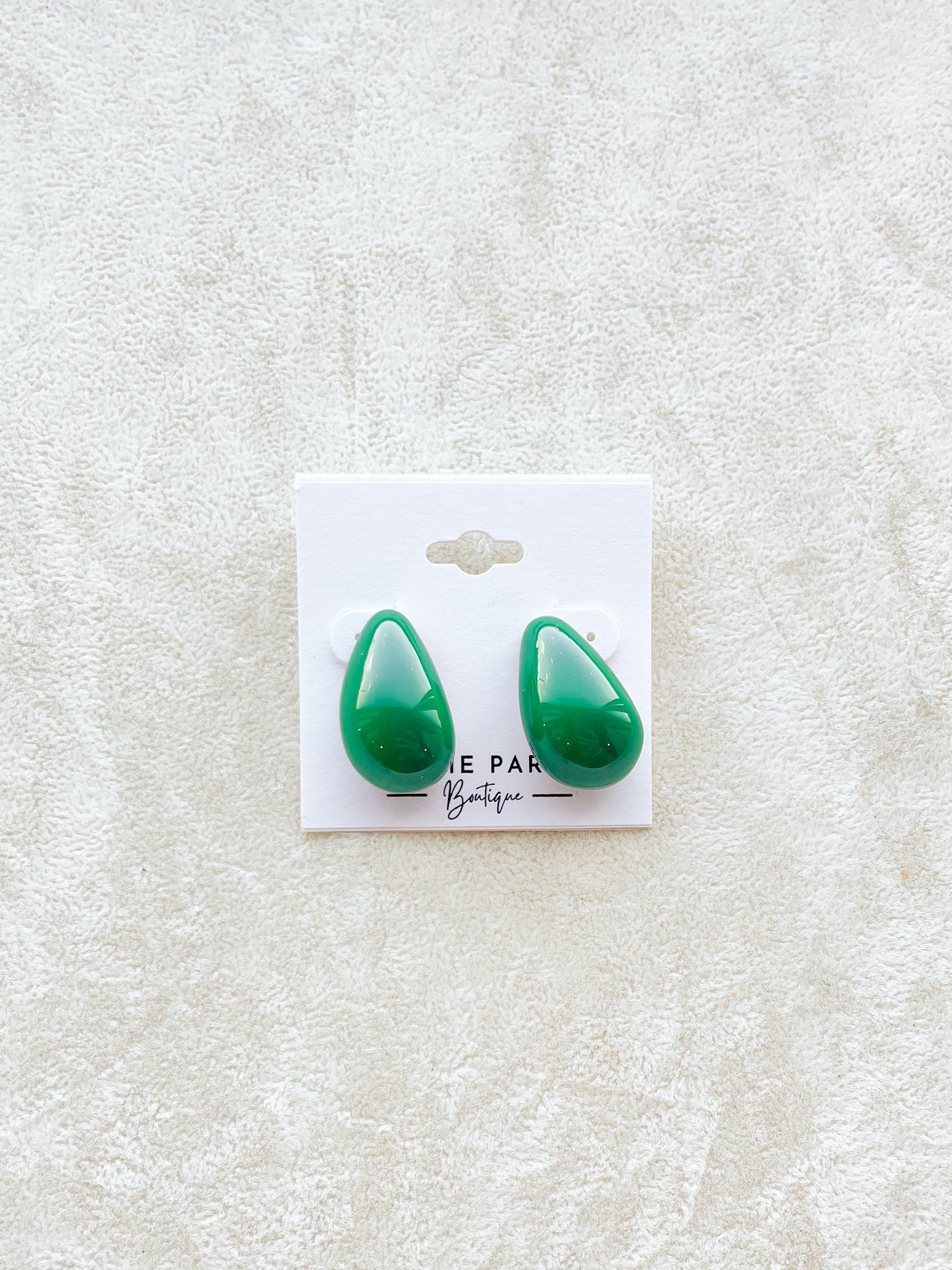 Epoxy Puffy Teardrop Earrings