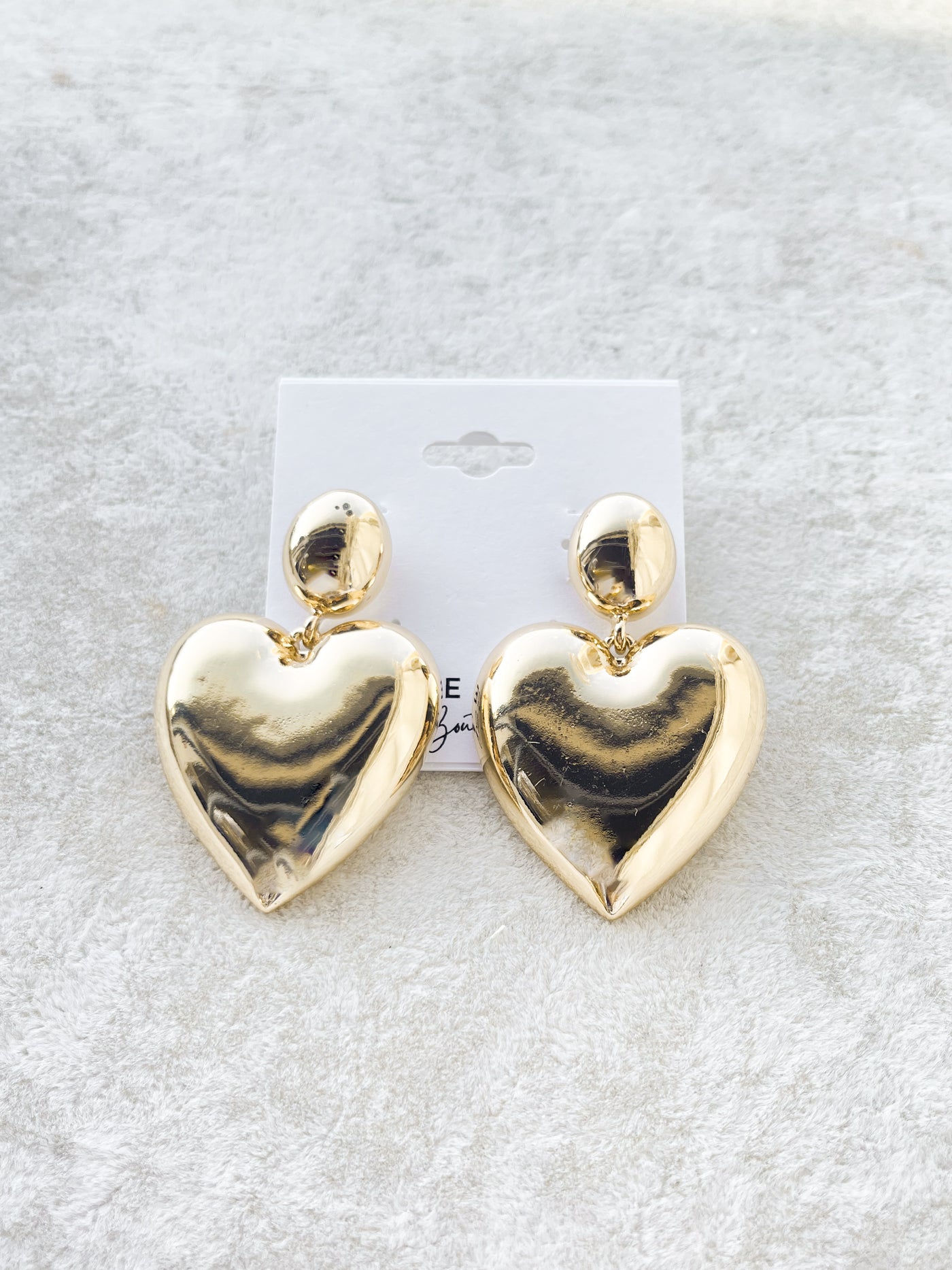 Conrad Puffy Big Heart Drop Earrings