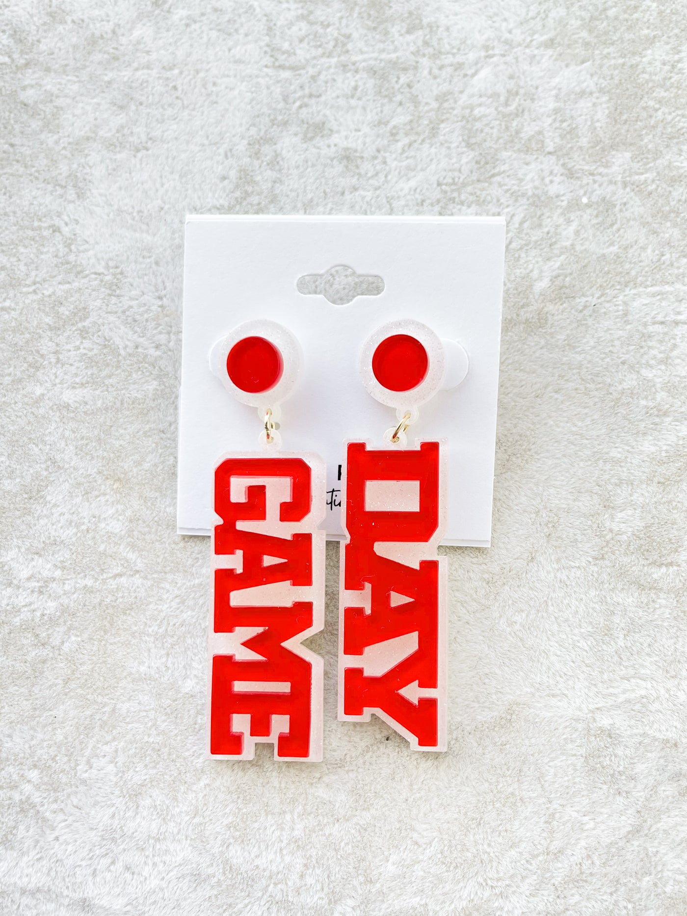 “Game Day” Letter Earrings