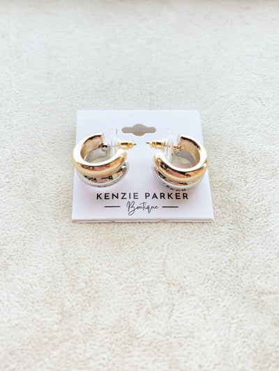 Molly Gold & Silver Layered Hoops
