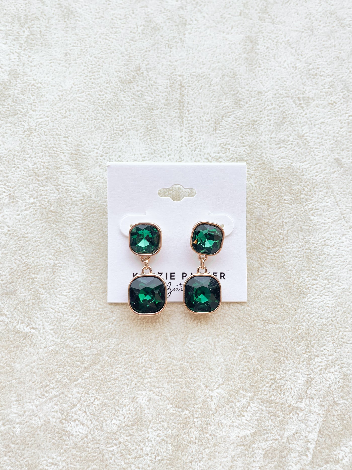 Bree Double Crystal Octagon Earrings