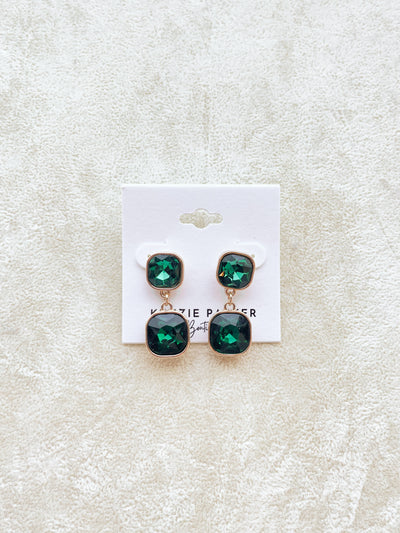 Bree Double Crystal Octagon Earrings