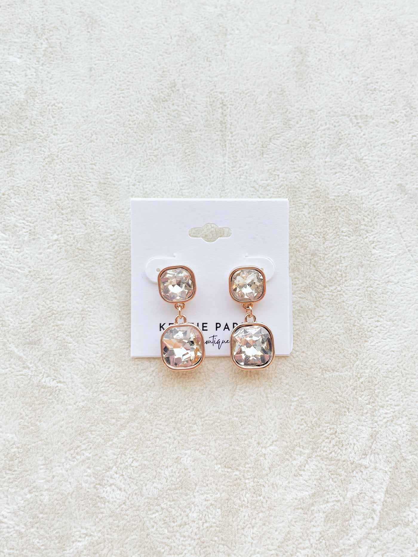 Bree Double Crystal Octagon Earrings