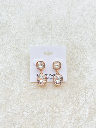 Bree Double Crystal Octagon Earrings