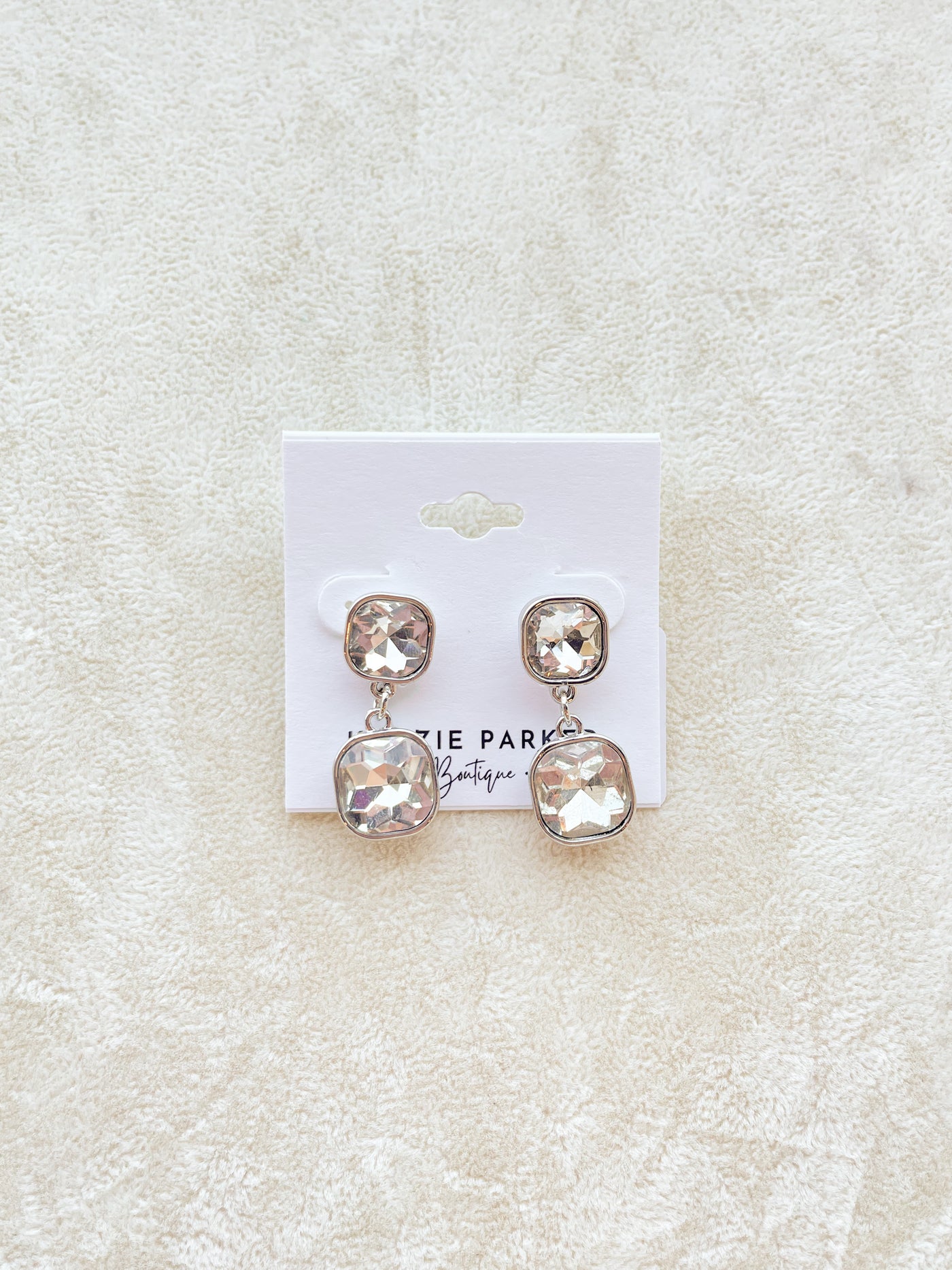 Bree Double Crystal Octagon Earrings