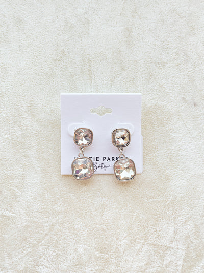 Bree Double Crystal Octagon Earrings