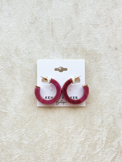 Molly Acrylic & Wood Layered Earrings