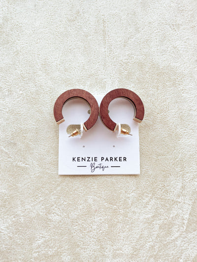 Molly Acrylic & Wood Layered Earrings
