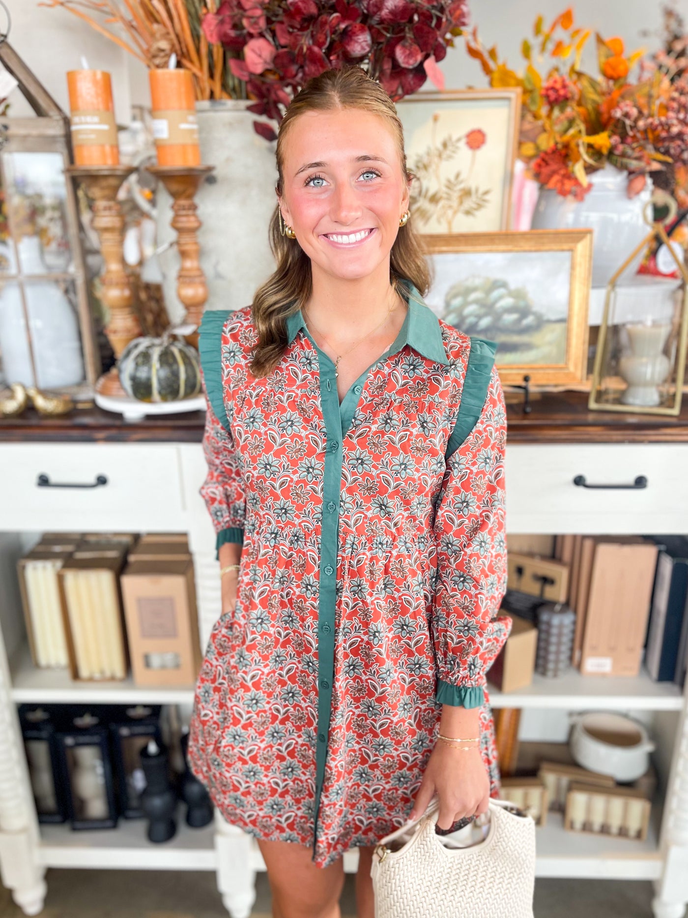 Jodifl Rust Athena Dress