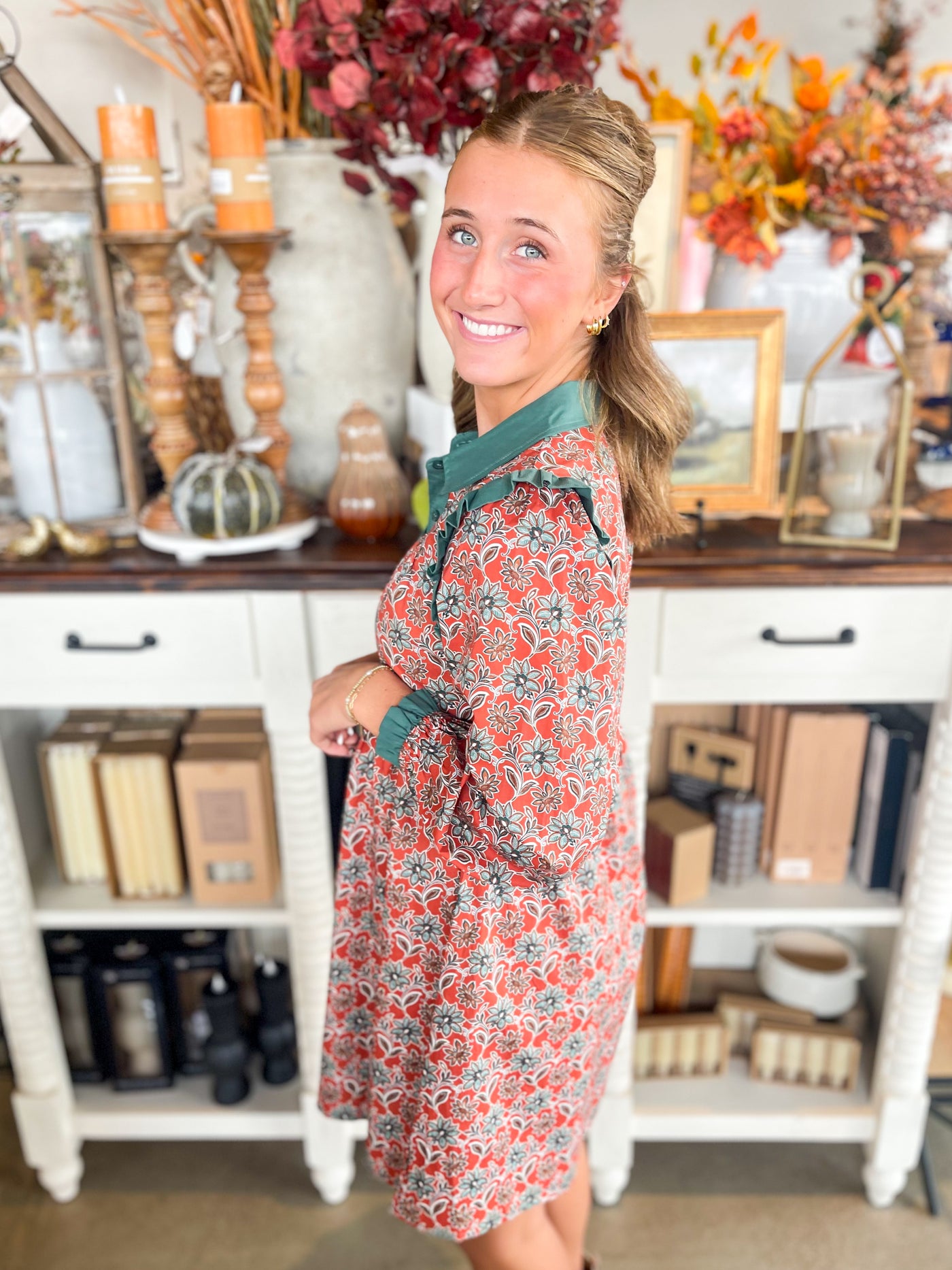 Jodifl Rust Athena Dress