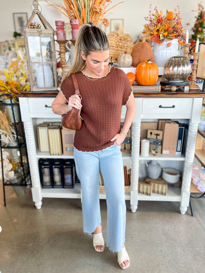 Chocolate Jeni Knit Sleeveless Sweater