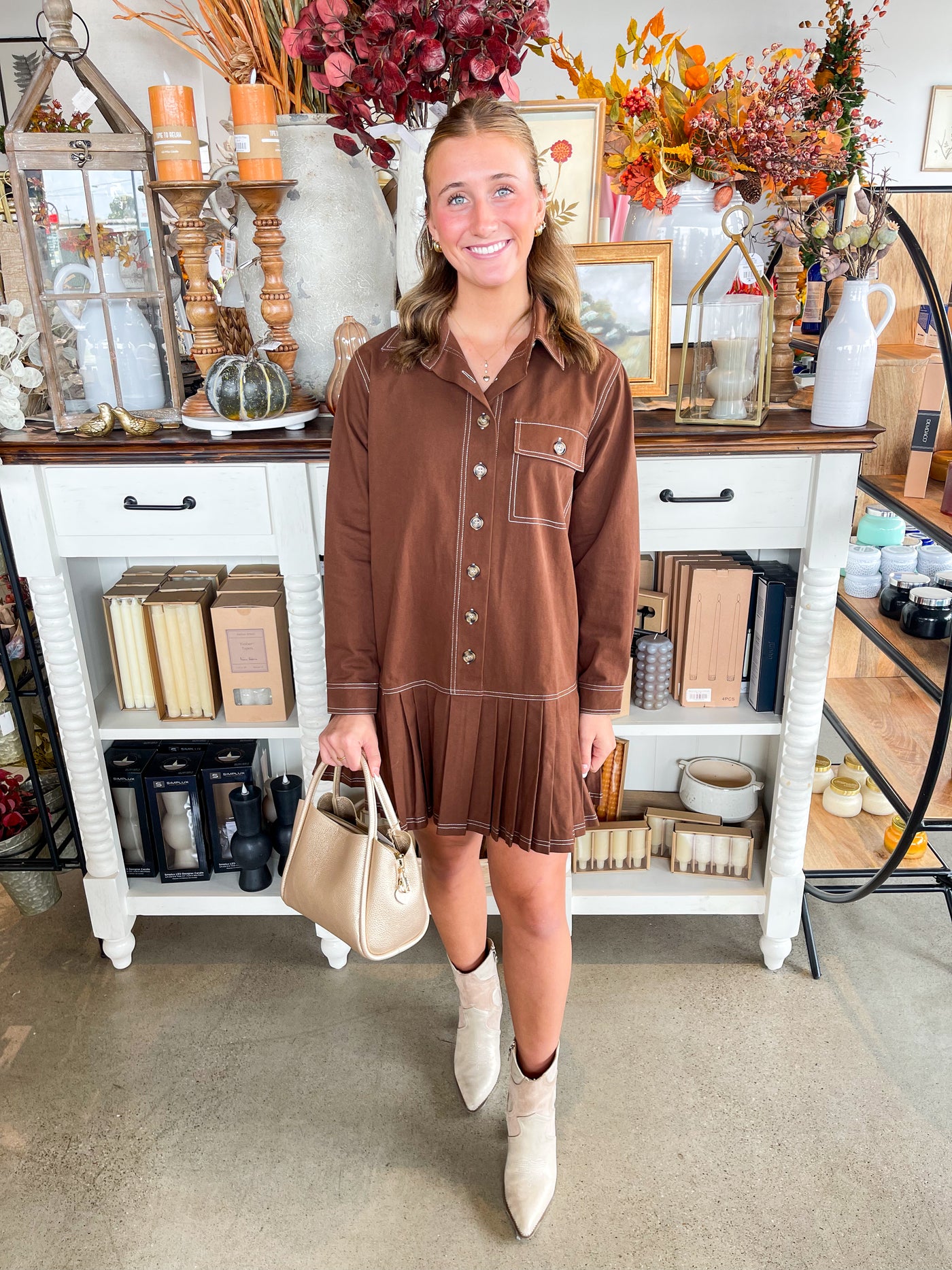 Entro Brown Graycee Dress