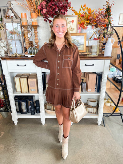 Entro Brown Graycee Dress