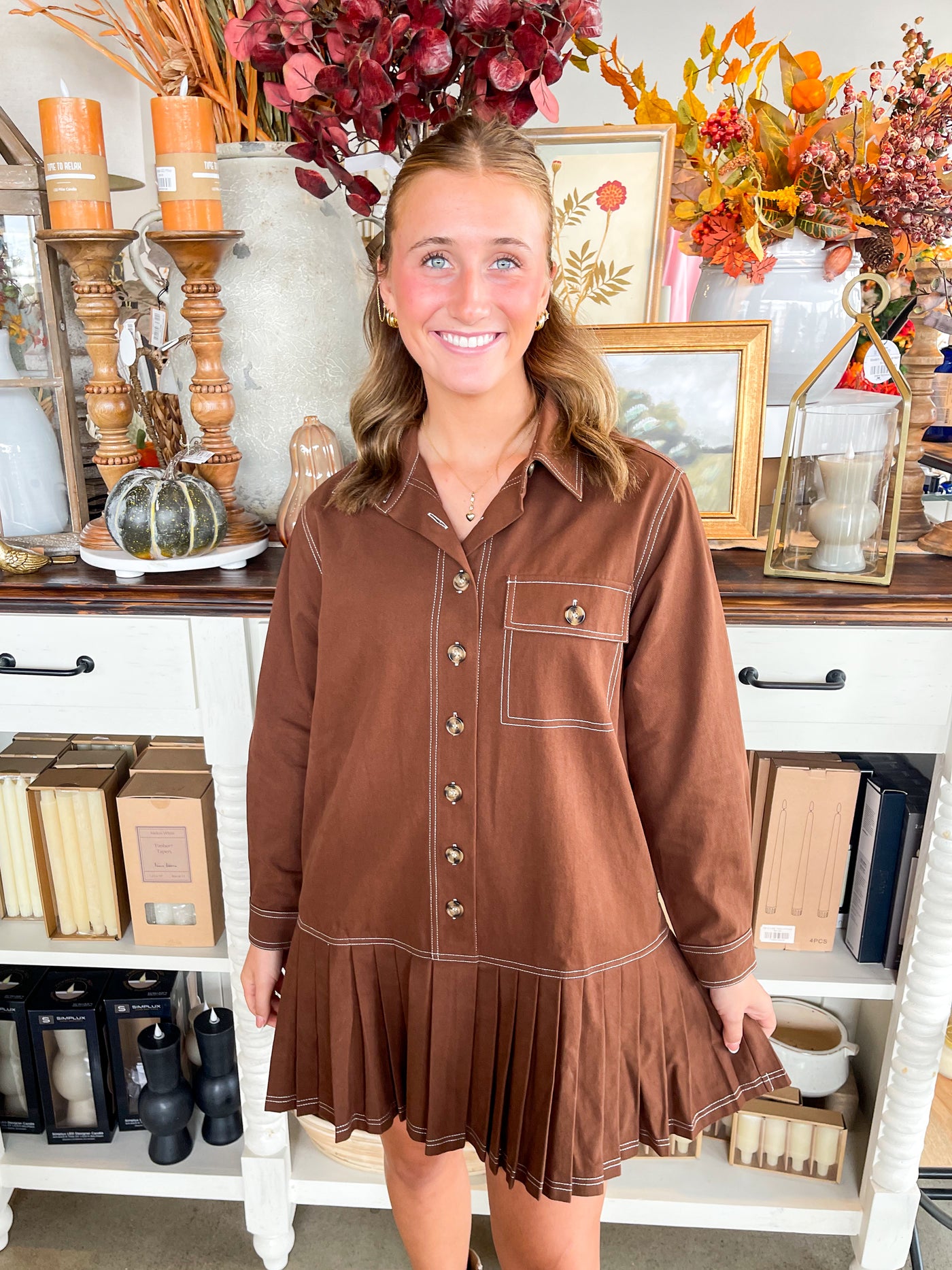 Entro Brown Graycee Dress