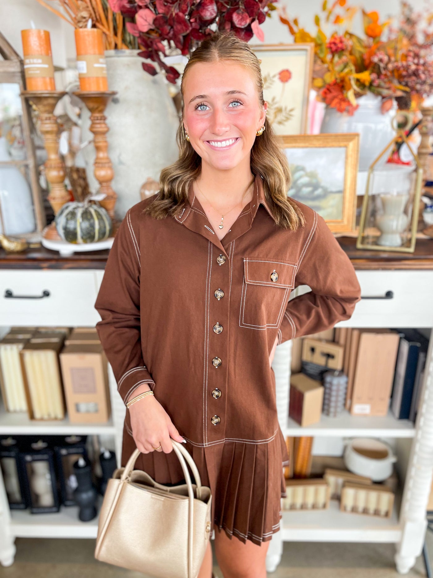 Entro Brown Graycee Dress