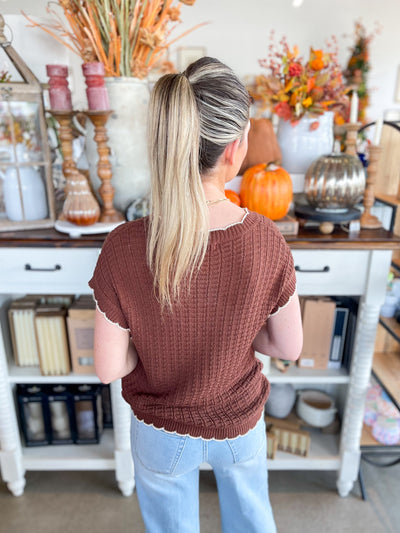 Chocolate Jeni Knit Sleeveless Sweater
