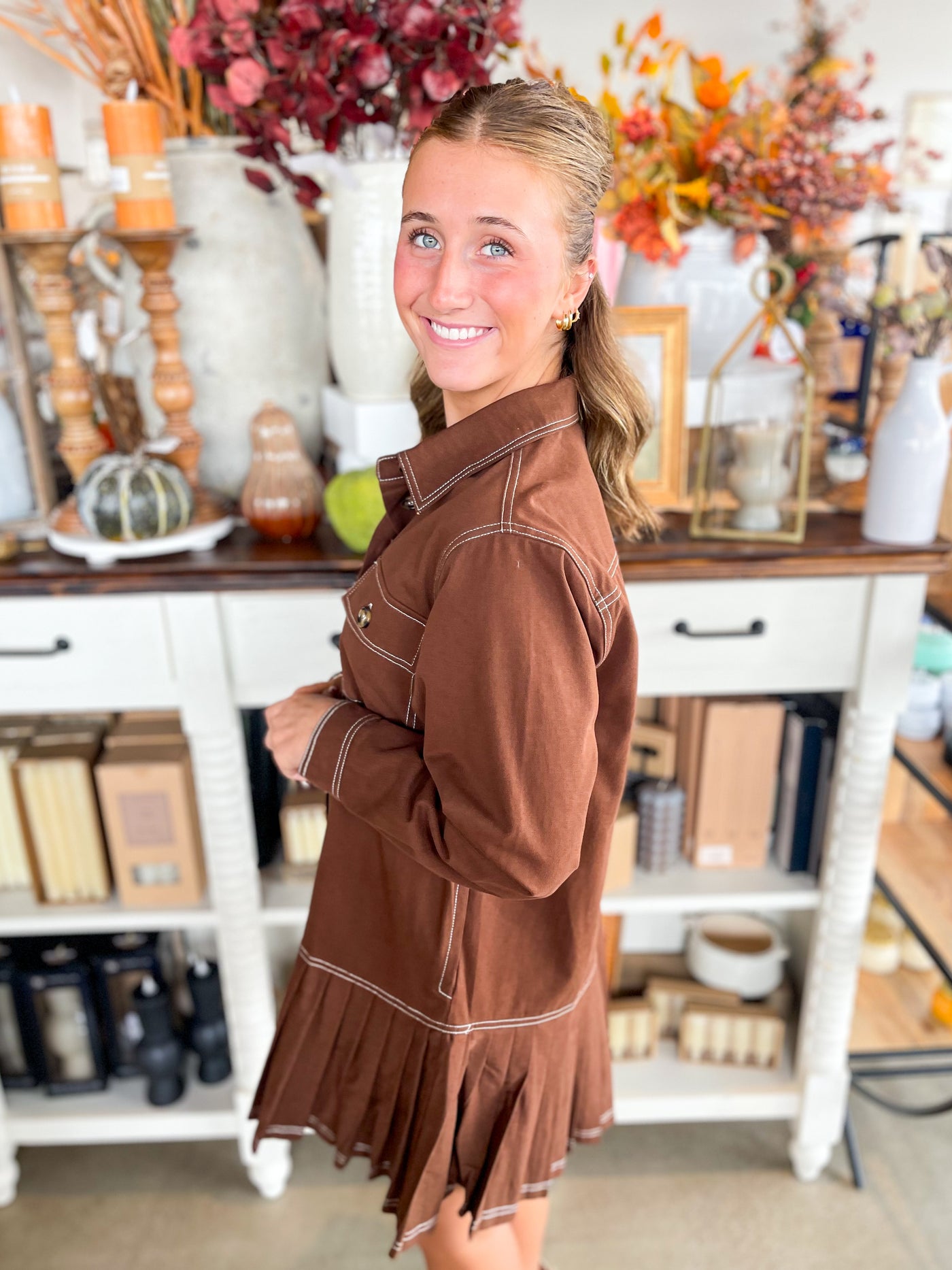 Entro Brown Graycee Dress