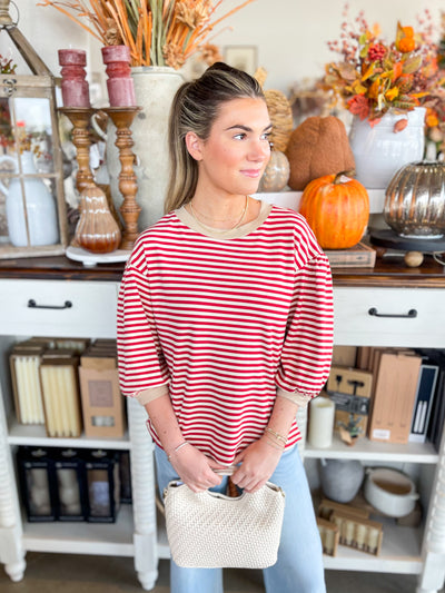 Jodifl Red Stripe Sara Top