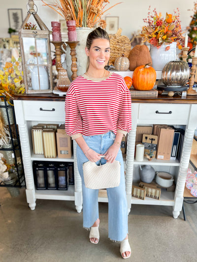 Jodifl Red Stripe Sara Top