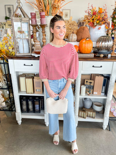 Jodifl Red Stripe Sara Top