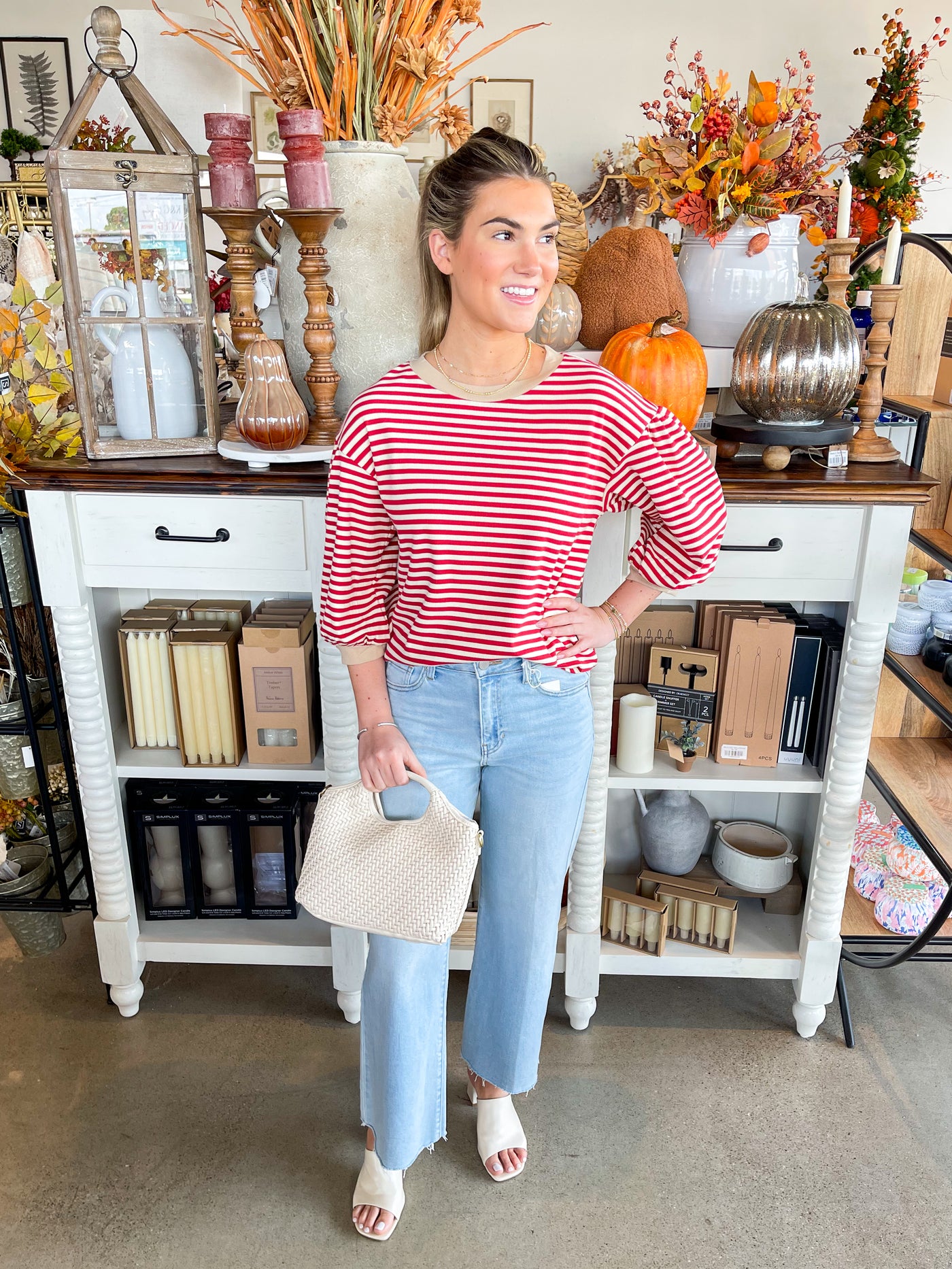 Jodifl Red Stripe Sara Top