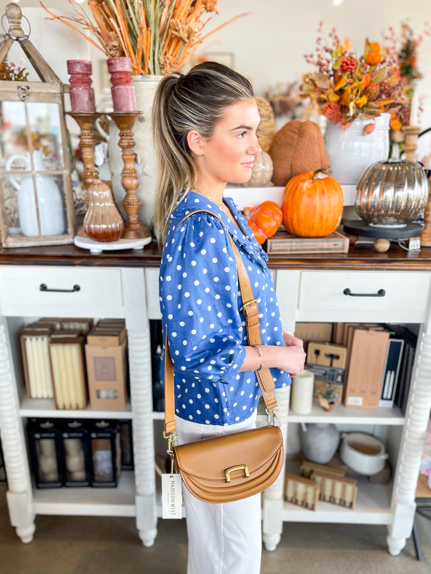 Polka Dot Blue Judy Top