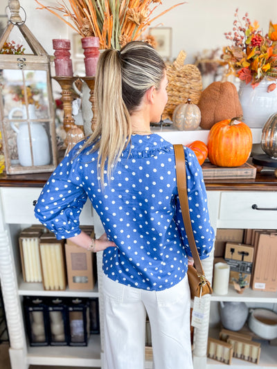 Polka Dot Blue Judy Top
